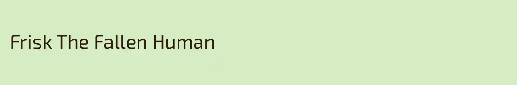 Frisk The Fallen Human